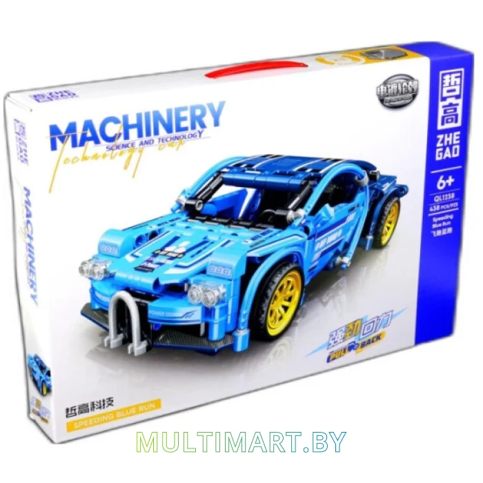 Конструктор Zhe Gao Technics QL1238 Спорткар Blue Run